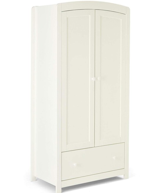 Mia 3 Piece Cotbed Set with Dresser Changer and Wardrobe- White image number 9